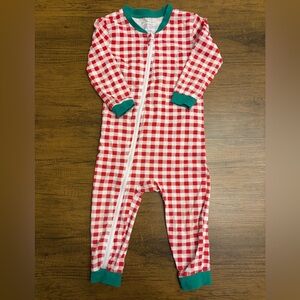 Cecil & Lou Red and White Checkered Pajamas with “J” Monogram
